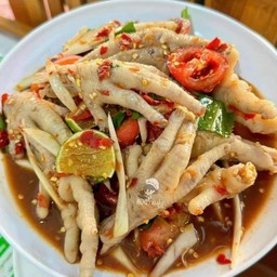 ตำขาไก่ แถม ขนมจีน