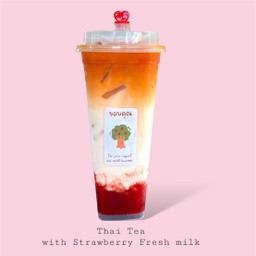 ชาไทยนมสดสตอเบอร์รี