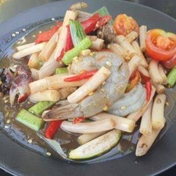 ตำไหลบัวกุ้งสด