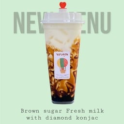 นมสดบราวน์ชูก้า + บุกเพชรแอร์เอเชีย
