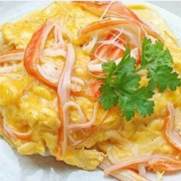 ข้าวไข่ขนปูอัดคู่กับซอสมาหยองเนส