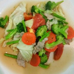 ผักผัดรวมหมู