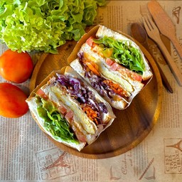 แซนวิช ทูน่า+ไข่+ชีส