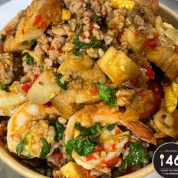 ไข่ข้น ราดกะเพรา