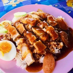 ข้าวหมูแดง+หมูกรอบ