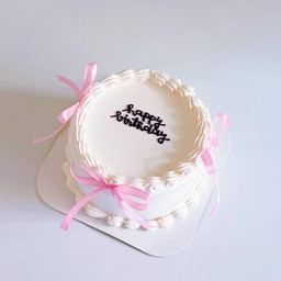 pink ribbon cake (เพิ่มชื่อได้)