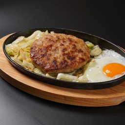 Pork Hamburg Teppan and Egg ( M size)