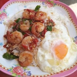 กระเพรากุ้ง ( ไม่ไข่ดาว)