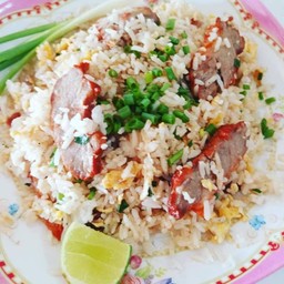 ข้าวผัดกุนเชียง+หมูแดง