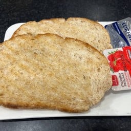 เนยและขนมปังปิ้ง 2 แผ่น