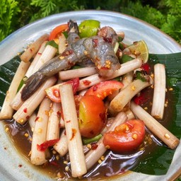 ตำไหลบัวกุ้งสด