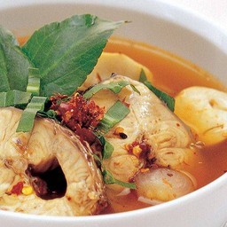 ต้มยำเนื้อปลาช่อน (ปริมาณหม้อ)