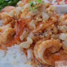 ข้าวกุ้งกะเทียม