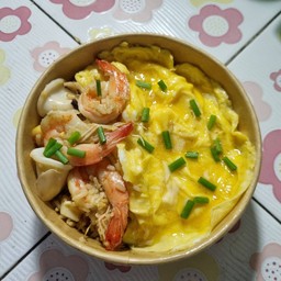 ข้าวผัดทะเล+ไข่ข้น
