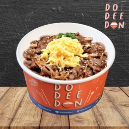 ข้าวหน้าเนื้อเสือร้องให้ + ไข่หวาน