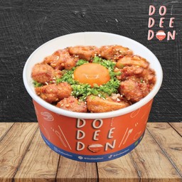 ข้าวไก่คาราเกะ + ไข่ดองโชยุ