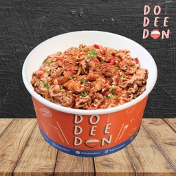 ข้าวหน้าเนื้อเสือร้องไห้ในซอสหม่าล่า