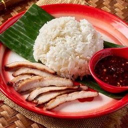 ข้าวหน้าคอหมูย่าง เตาถ่าน
