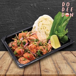 ม่อนสะเดิด (ก้อยแซลมอนซาชิมิหั่นเต๋า)