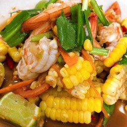 ตำข้าวโพดกุ้งลวก