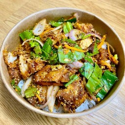 ข้าวยำไก่แซ่บ & สปาเก็ตตี้ขี้เมา & เฟร้นฟราย ประชาอุทิศ 1 กับแกล้มม