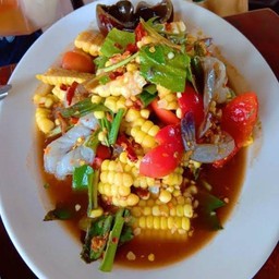 ตำข้าวโพดกุ้งสด