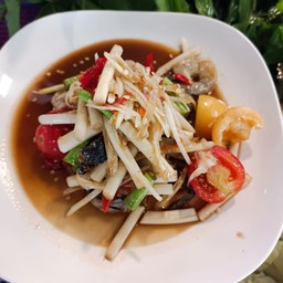 ตำไทยไหลบัวกุ้งสด