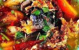 Sour And Spicy Smoked Dry Fish Soup