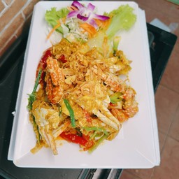 ปูม้าผัดผงกะหรี่