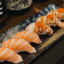 ซูชิแซลมอน 3 คำ + ซูชิแซลมอนเบิร์น 3 คำ