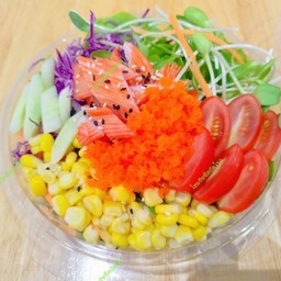 สลัดผักปูอัดไข่กุ้ง