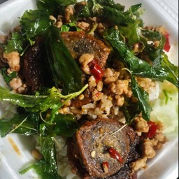 กะเพราไข่เยี่ยวม้า