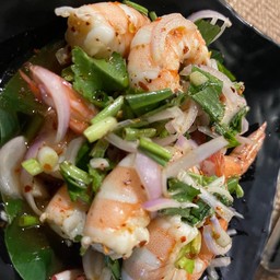 ลาบกุ้งสด