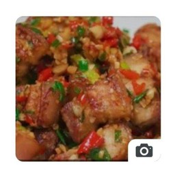 หมูกรอบ คั่วพริก เกลือ แบบกับข้าว