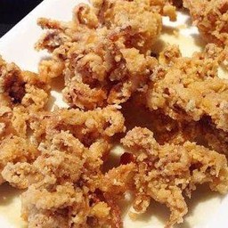 ข้าวหมึกชุบแป้งทอด