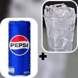 เป๊ปซี่กระป๋อง + น้ำแข็ง