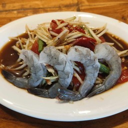 ตำกุ้งสด