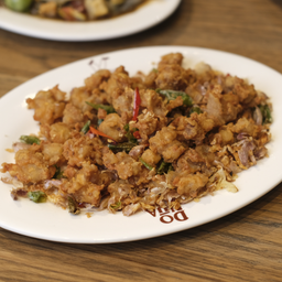 เอ็นไก่ทอดพริกขี้หนูกระเทียม