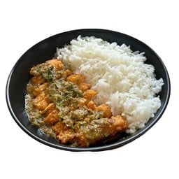 ข้าวหน้าไก่ทอดแกงเขียวหวาน