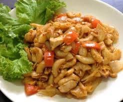 ผัดมักกะโรนีไก่