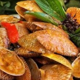 ข้าว+ผัดหอยลายน้ำพริกเผา