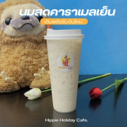 นมสดคาราเมลเย็น