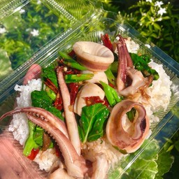 ผัดคะน้าปลาหมึก