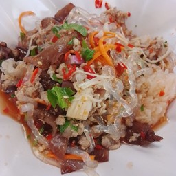 ยำเส้นแก้วหมูสับเห็ดรวม
