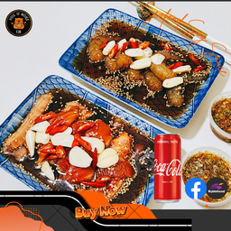 [อร่อยซ่ากับโค้ก] ชุดคู่ สุดคุ้ม บราว+กุ้งดองซีอิ๊วเกาหลี +  โค้ก ออริจินัล (กระป๋อง)