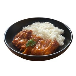 ข้าวหน้าไก่ทอดซอสการ์ลิค