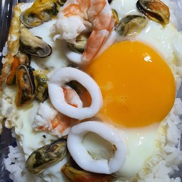 ไข่ดาวมะตูมหน้าแน่น ทะเล. ไข่1ลูก