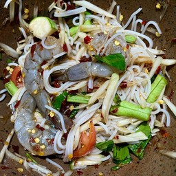 ตำซั่วกุ้งสด