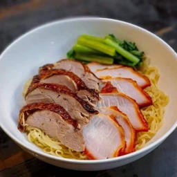 ก๋วยเตี๋ยว เป็ดย่าง+หมูแดง