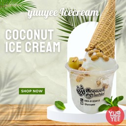 ไอติมกะทิคัพวาฟเฟิลกรอบ